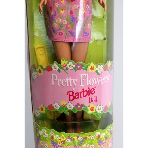 Vtg 1999 NEW Mattel Pretty Flowers Barbie Doll Figure Accessories Spring Garden - Picture 10 of 10